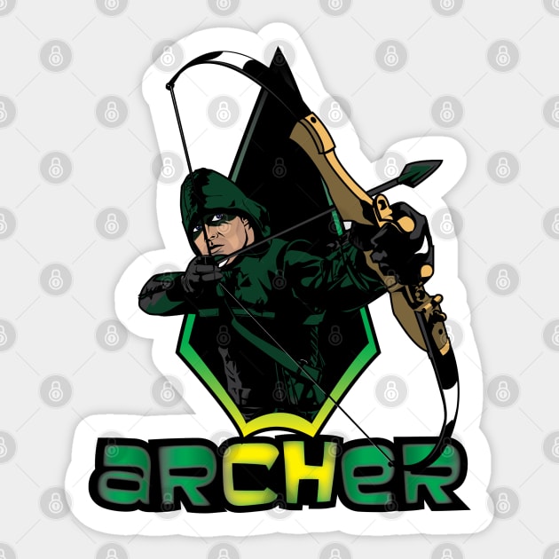 Arrow meets Archer Sticker by BMiller